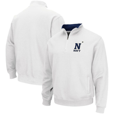 Colosseum White Navy Midshipmen Tortugas Team Logo Quarter-zip Jacket