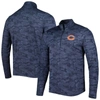 Antigua Navy Chicago Bears Brigade Quarter-zip Sweatshirt In Navy