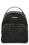 Brahmin Chelcy Croc Embossed Leather Backpack In Black