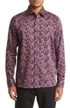 Ted Baker Comlee Floral Button-up Shirt In Purple
