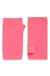 Carolyn Rowan Accessories Short Fingerless Cashmere Gloves In Hot Pink
