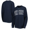 PRESSBOX PRESSBOX NAVY PENN STATE NITTANY LIONS SURF PLUS SIZE SOUTHLAWN WAFFLE-KNIT THERMAL TRI-BLEND LONG S