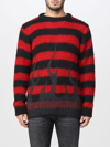 Vision Of Super Black Flames Jumper Red Men's Sweater In Red