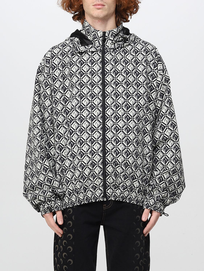 Marine Serre Printed Recycled-shell Hooded Jacket In Black
