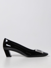 Roger Vivier Belle Vivier Trompette Patent Leather Pumps In Black