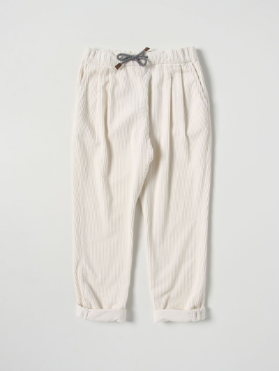 Brunello Cucinelli Pants  Kids Color White