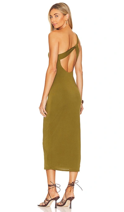 Not Yours To Keep Mary Midi Dress In Olive