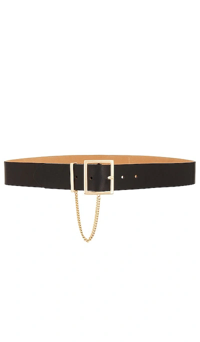 Streets Ahead Chain Loop Belt In Black & Gold