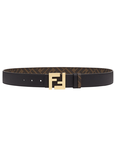 Fendi Ff Motif Reversible Belt In Nerro