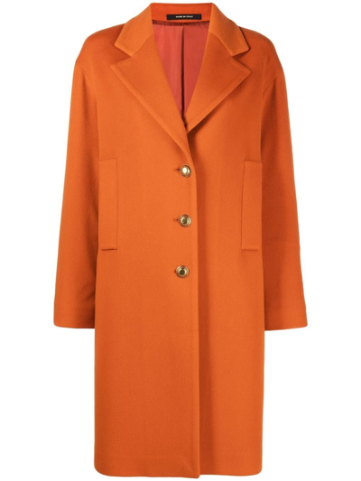Tagliatore Kyra Single-breasted Coat In Orange