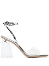 Gianvito Rossi Cosmic 85mm Block Heel Sandals In Grey