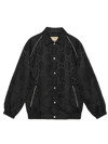 Gucci Jumbo Gg Canvas Jacket In Black