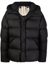 Ten C Oversized Down Jacket With Hood In Black