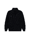 PANGAIA RECYCLED CASHMERE FUNNEL-NECK jumper — BLACK
