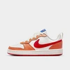 Nike Big Kids' Court Borough Low 2 Casual Shoes Size 4.0 Leather In Sail/university Red//hot Curry/game Royal
