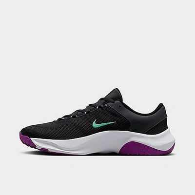Nike Women's Legend Essential 3 Next Nature Training Shoes In Dark Smoke Grey/lilac/black/viotech/white/green Glow