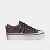 Adidas Originals Nizza Platform Sneaker In Black/white/wild Brown