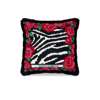 DOLCE & GABBANA PINK ZEBRA PRINT EMBROIDERED SMALL CUSHION,TCE016TCABV18724023