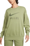 Nike Sportswear Air Fleece Crewneck Sweatshirt In Green