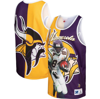 Mitchell & Ness Men's  Randy Moss Purple, Gold Minnesota Vikings Retired Player Graphic Tank Top In Gold