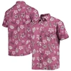 WES & WILLY WES & WILLY MAROON TEXAS A&M AGGIES VINTAGE FLORAL BUTTON-UP SHIRT