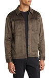 Robert Barakett Faux Leather Renoir Jacket In Taupe