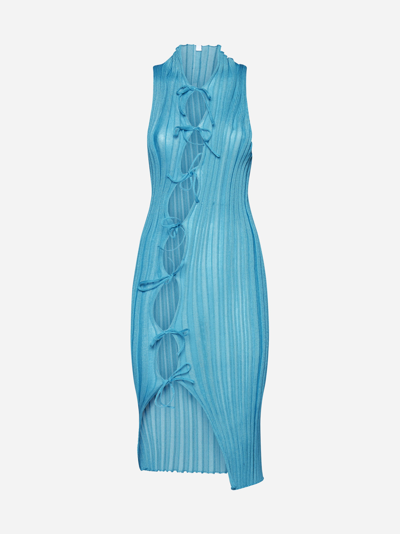 A. Roege Hove Katrine Rib-knit Mini Dress In Blue