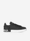 Dolce & Gabbana Low-top Sneakers Portfino  Denim In Black
