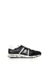 Premiata Layla Model Women's Sneaker In Black Suede And Technical Fabric