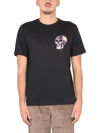 Ps By Paul Smith Tie Dye Skull Print T-shirt In Nero