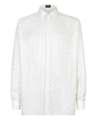 FENDI COTTON SHIRT WITH ALL-OVER JACQUARD MOTIF