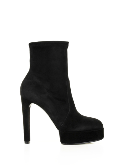 Casadei Suede Ankle Boot In Nero