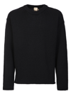Ten C Patch-detail Cotton Sweatshirt In Black
