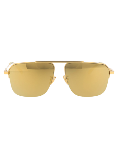 Bottega Veneta Bv1149s Sunglasses In 005 Gold Gold Gold