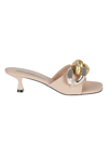 Stella Mccartney Falabella Chain-embellised 50mm Mules In Powder