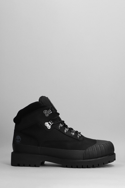 Timberland Heritage Boot Combat Boots In Black Synthetic Fibers