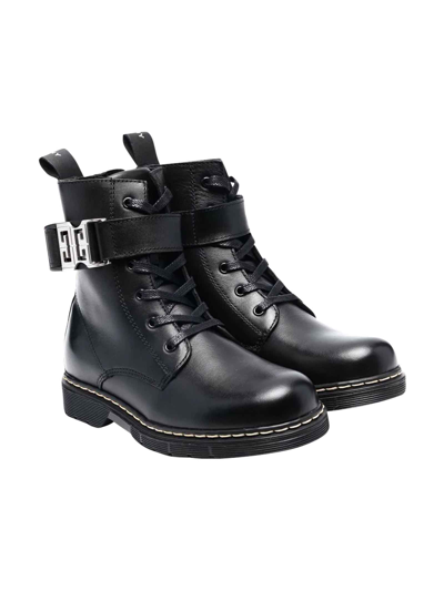 Givenchy Kids' Black Boots Boy In Nero