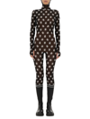 Dolce & Gabbana Logo Printed Jersey Jumpsuit In Nero