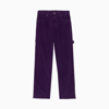 Darkpark John Dyed Drill Cotton Carpenter Pants In Purple