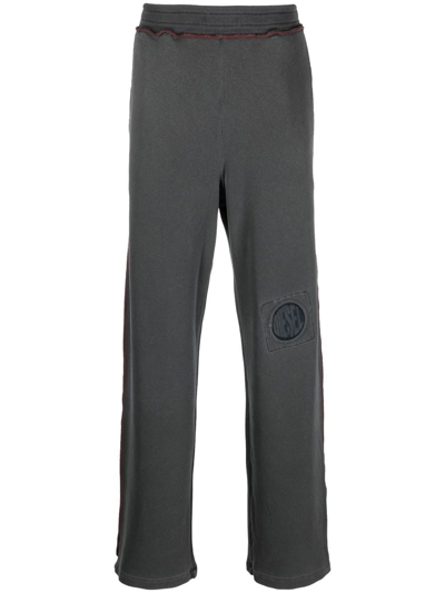 Diesel Knee-patch Logo Track Pants In Grey | ModeSens