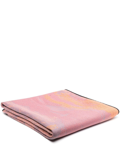 Byborre Pattern-embroidered Throw In Orange