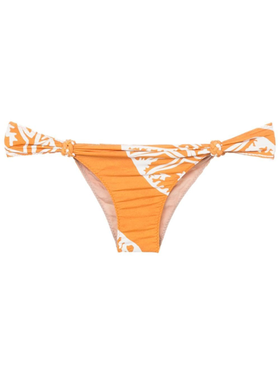 Clube Bossa Graphic-print Bikini Bottoms In Orange