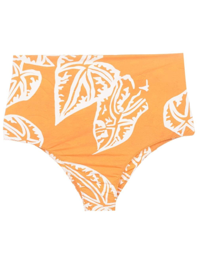 Clube Bossa Ceanna High-waisted Bikini Bottoms In Orange