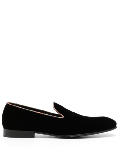 Paul Smith Contrasting-trim Detail Loafers In Black