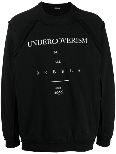 Undercoverism Logo-print Crew Neck Jumper In Black