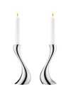 Georg Jensen Cobra Candle Holders/set Of 2