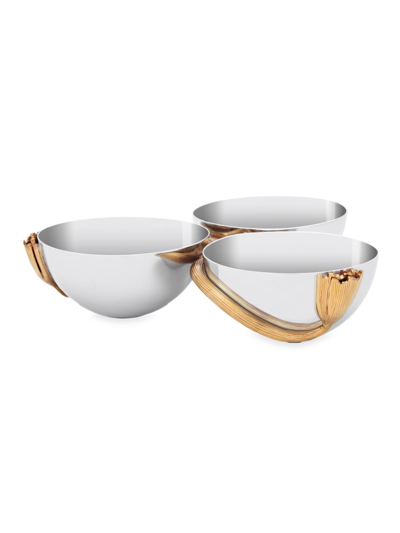 L'objet Deco Leaves Condiment Server In Silver