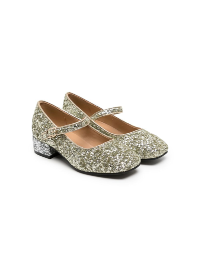 Age Of Innocence Kids' Agnese Glitter-embellished Ballerina Shoes In Gold