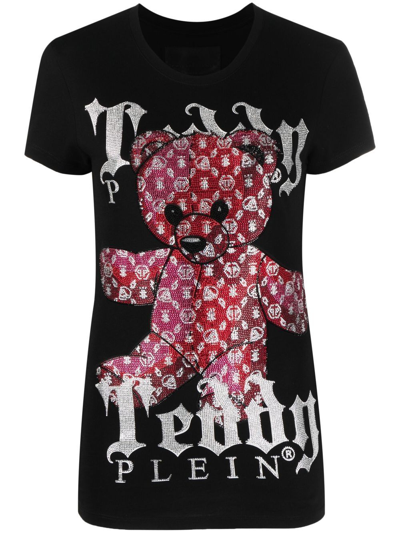 Philipp Plein Monogram Teddy-print T-shirt In Black
