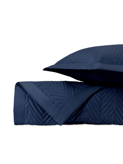 Home Treasures Charleston 3-piece Quilted Coverlet Set In Navy Blue